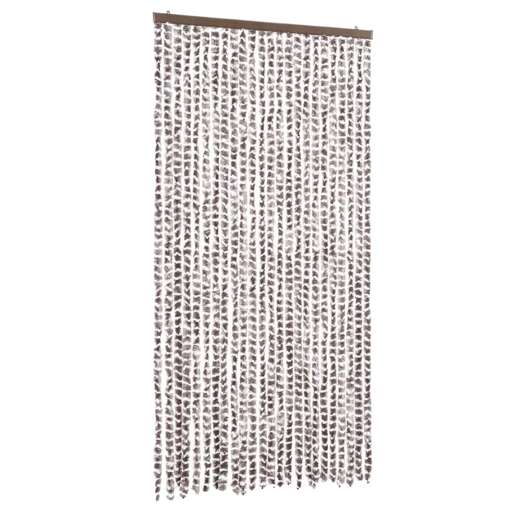 vidaXL Zasłona przeciwko owadom, taupe i biel, 100x230 cm, szenil