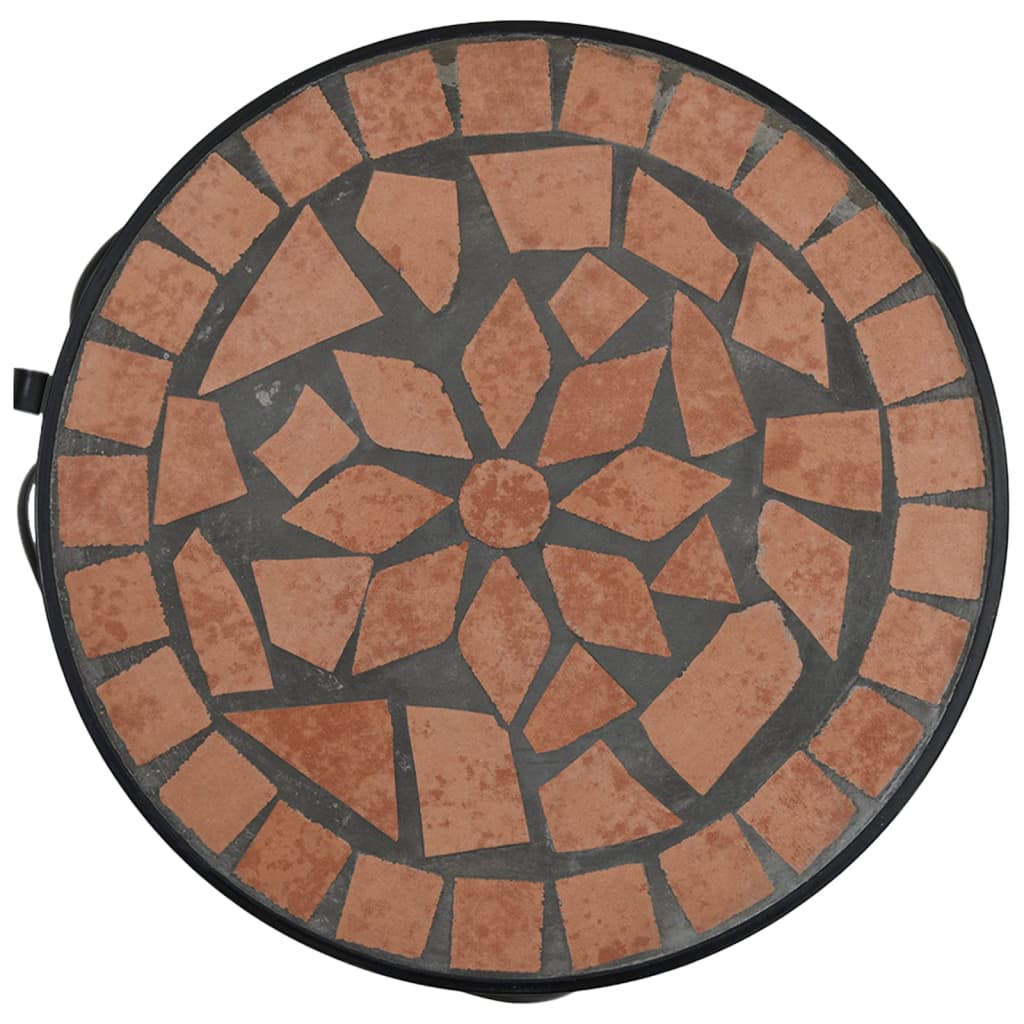 vidaXL Stoliki na kwiaty, 3 szt., ceramiczne, terakota