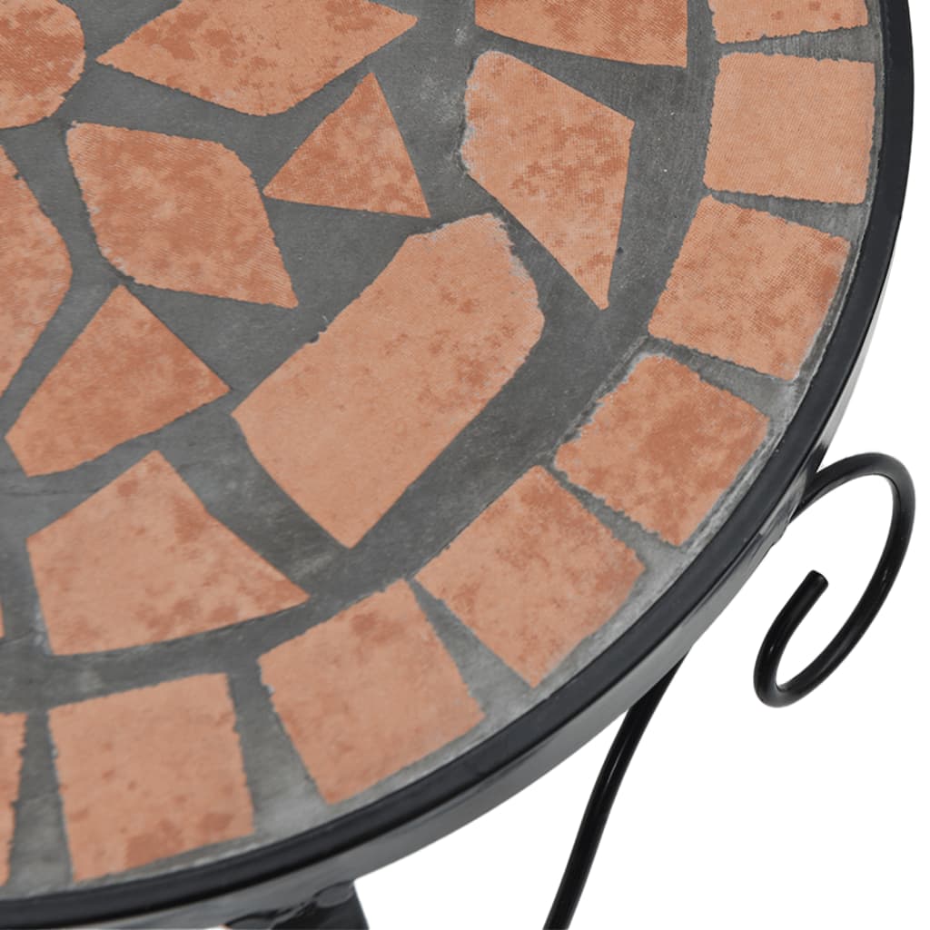 vidaXL Stoliki na kwiaty, 3 szt., ceramiczne, terakota
