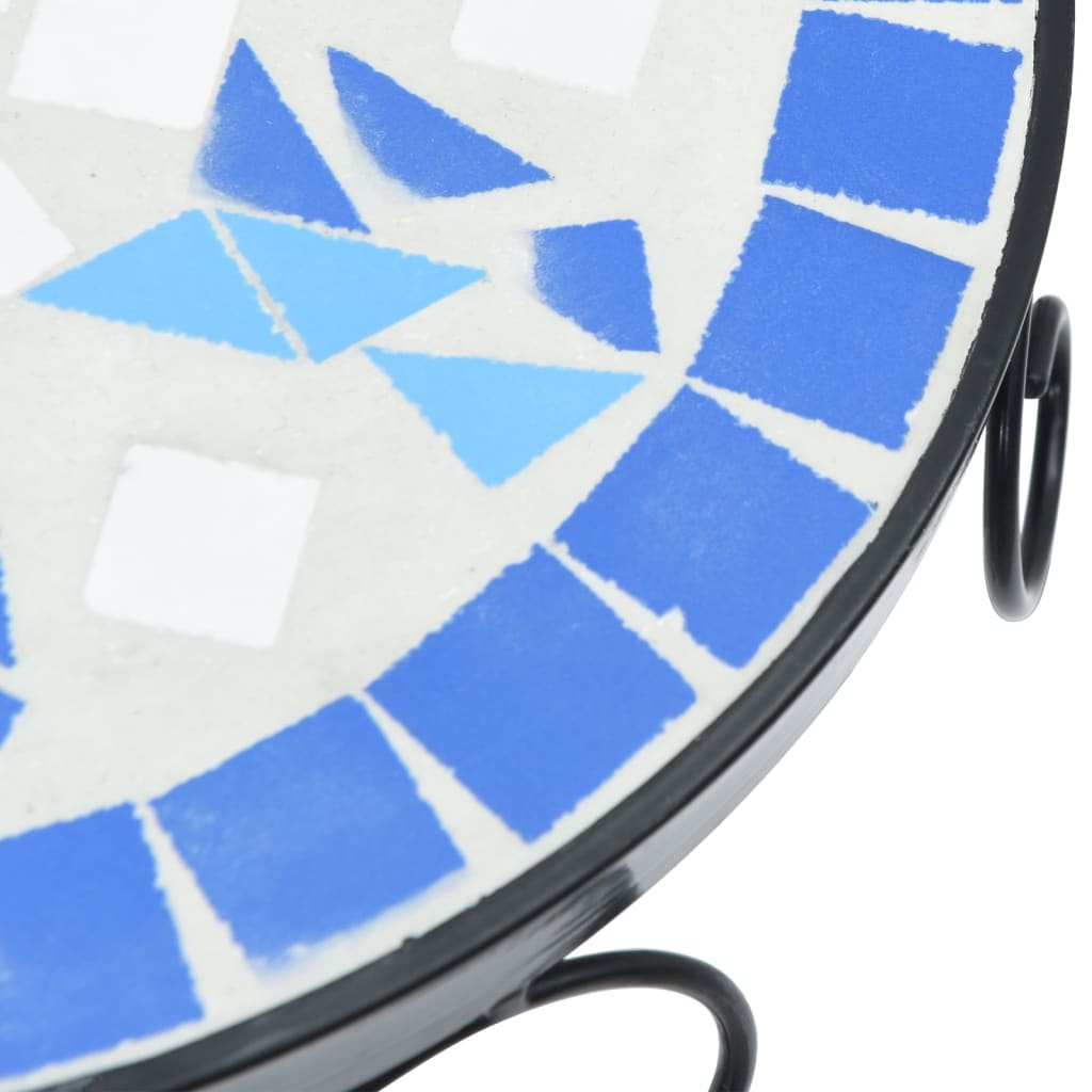 vidaXL Stojaki na rośliny, 3 szt., niebiesko-białe, ceramiczne