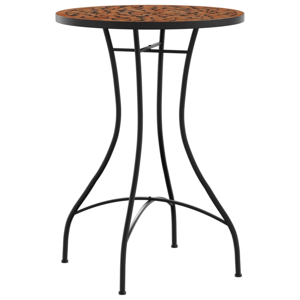 vidaXL Mozaikowy stolik bistro, terakota, Ø50x70 cm, ceramiczny