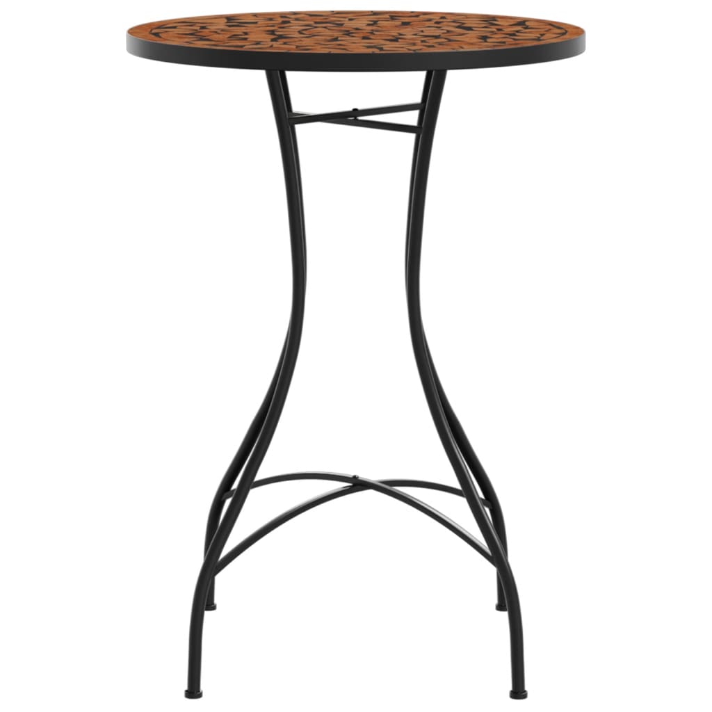 vidaXL Mozaikowy stolik bistro, terakota, Ø50x70 cm, ceramiczny