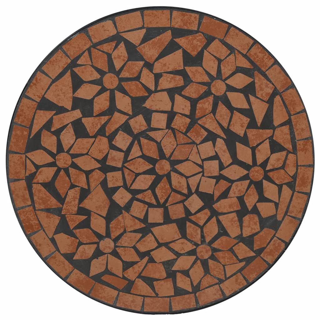 vidaXL Mozaikowy stolik bistro, terakota, Ø50x70 cm, ceramiczny