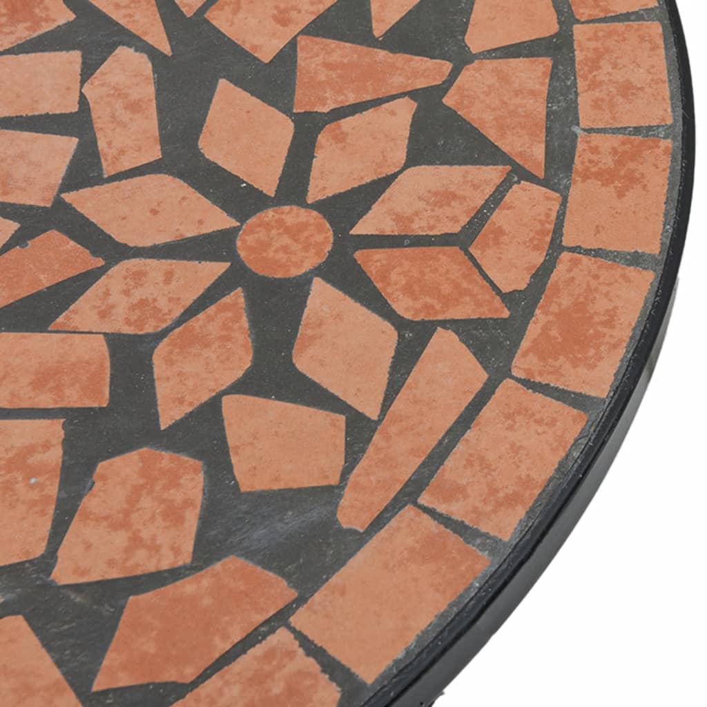 vidaXL Mozaikowy stolik bistro, terakota, Ø50x70 cm, ceramiczny