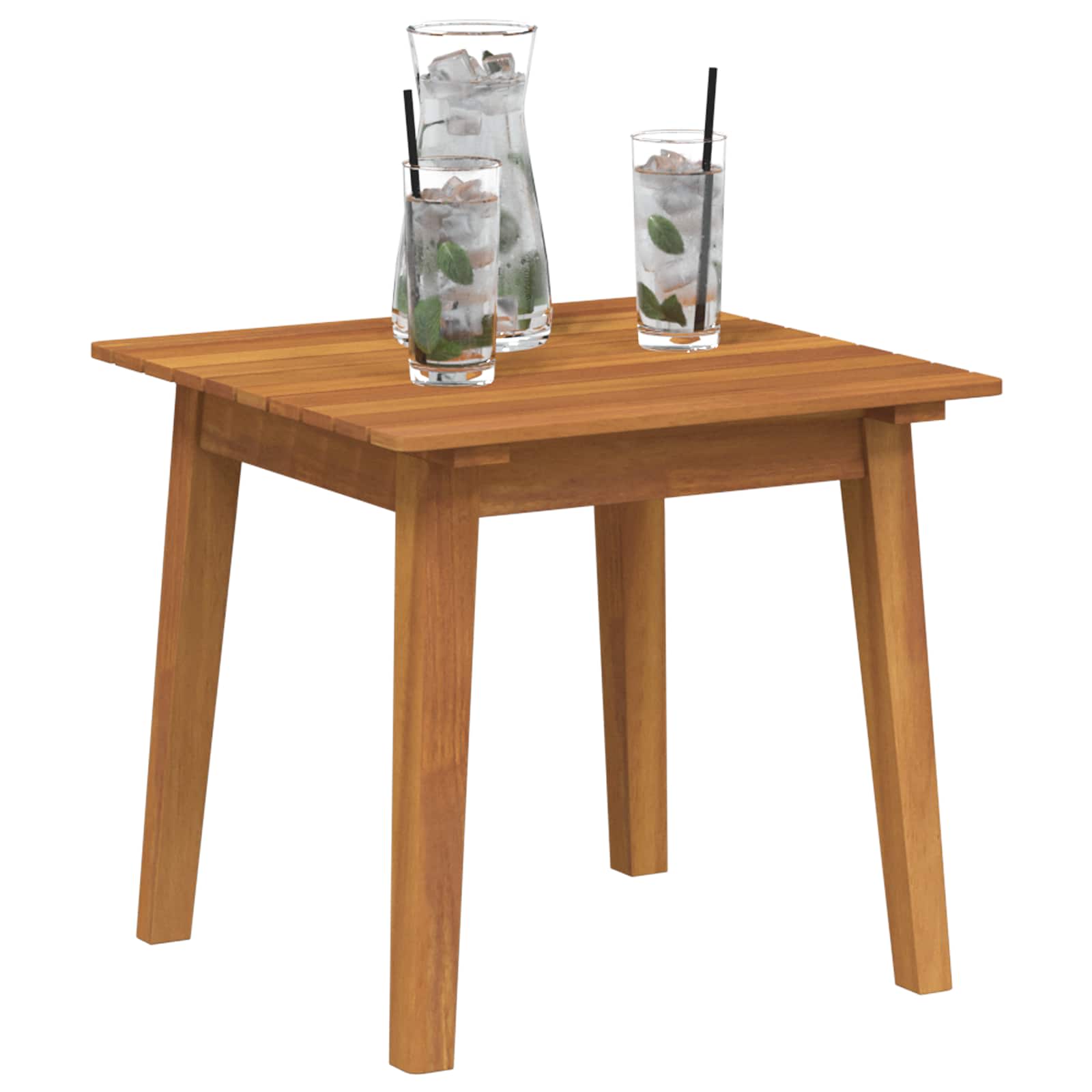 vidaXL Stolik boczny brązowy 45 x 45 x 40 cm Lite Drewno Akacji