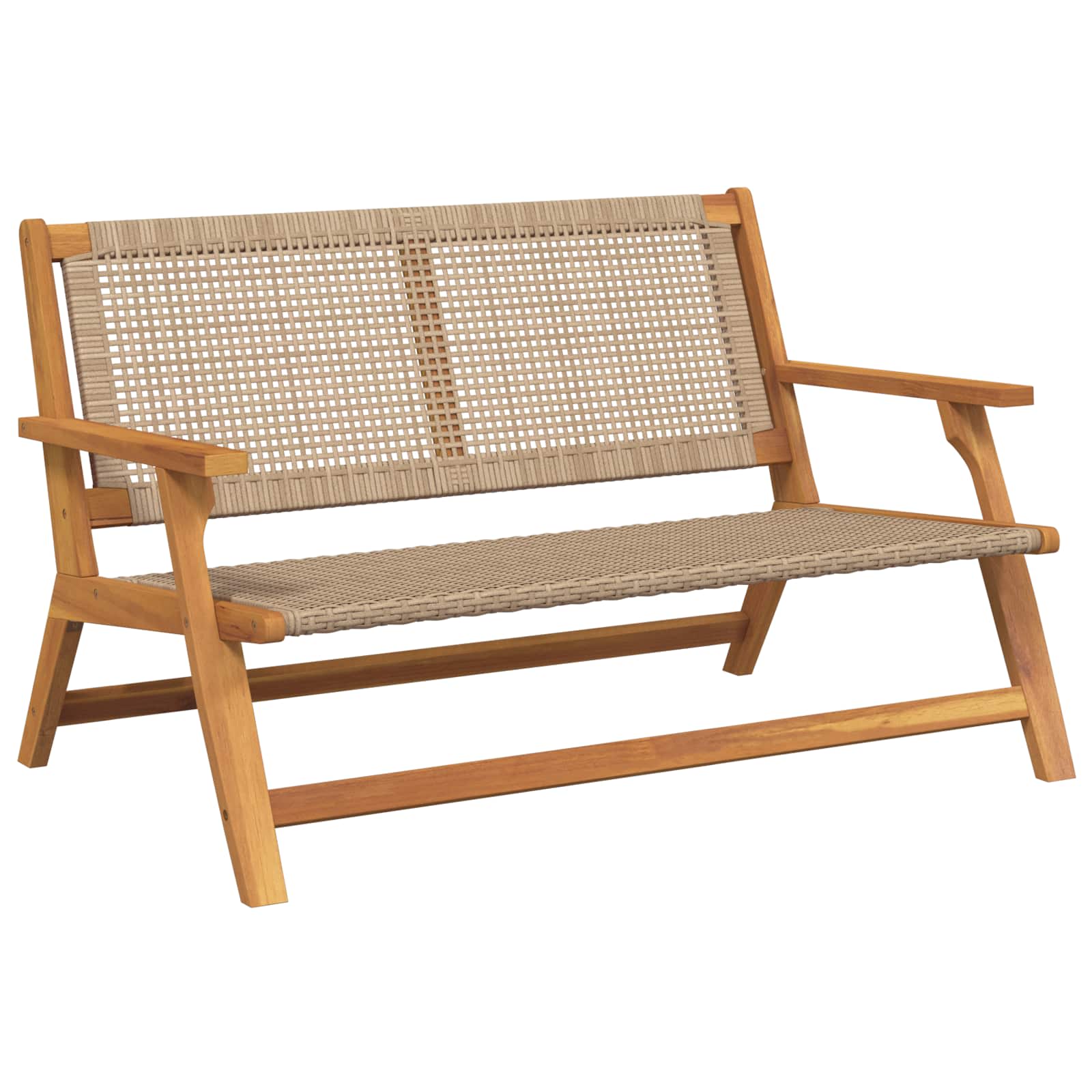 vidaXL Meble ogrodowe Beżowy 122 x 78 x 73 cm Lite Drewno Akacji