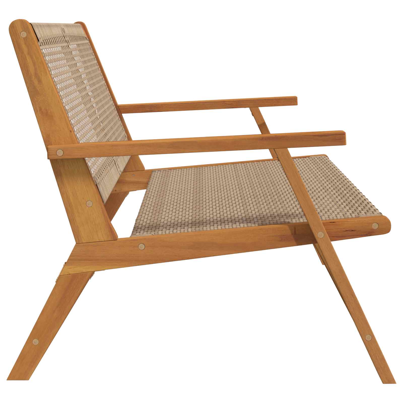 vidaXL Meble ogrodowe Beżowy 122 x 78 x 73 cm Lite Drewno Akacji