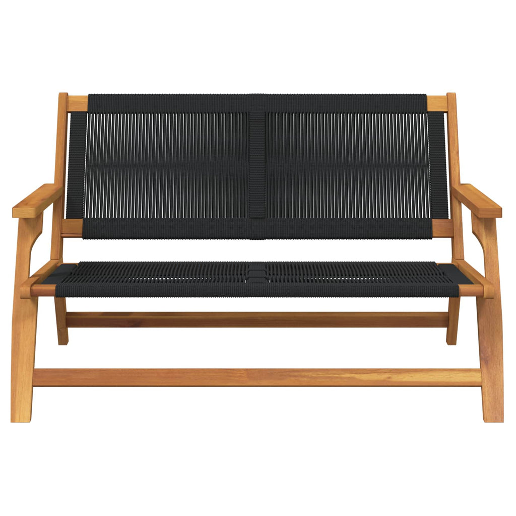 vidaXL Meble ogrodowe Czarny 122 x 78 x 73 cm Lite Drewno Akacji