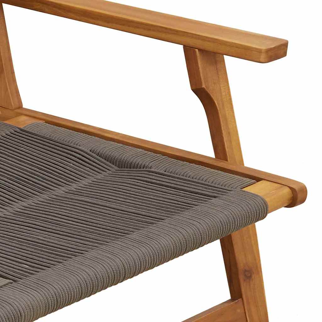 vidaXL Meble ogrodowe Szary 122 x 76 x 73 cm Lite Drewno Akacji
