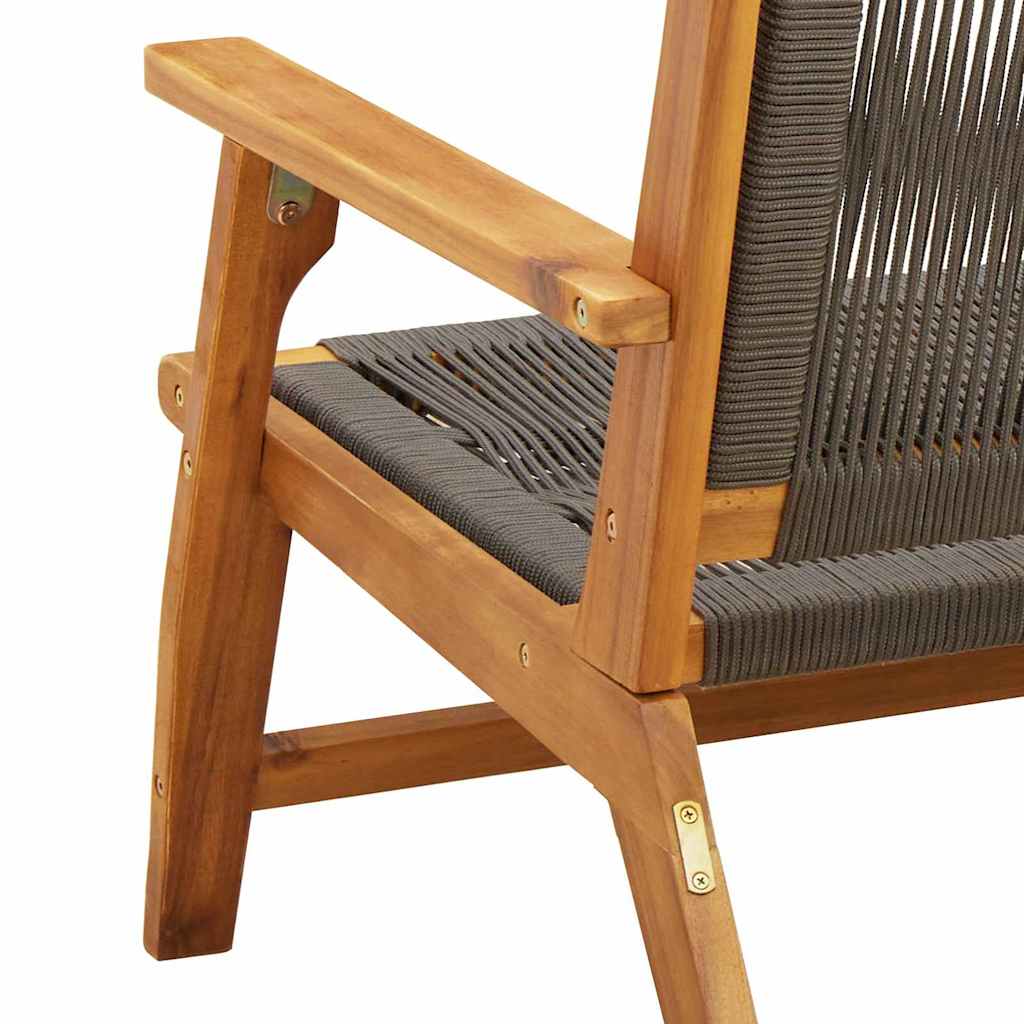 vidaXL Meble ogrodowe Szary 122 x 76 x 73 cm Lite Drewno Akacji