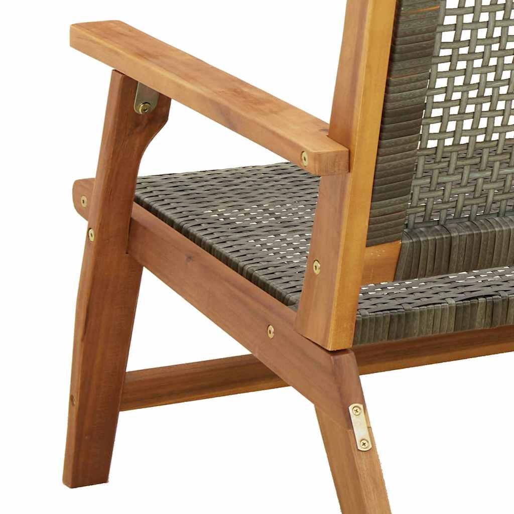 vidaXL Meble ogrodowe 2 pcs Szary 67 x 78 x 73 cm Lite Drewno Akacji
