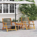 vidaXL Meble ogrodowe 2 pcs Szary 67 x 78 x 73 cm Lite Drewno Akacji