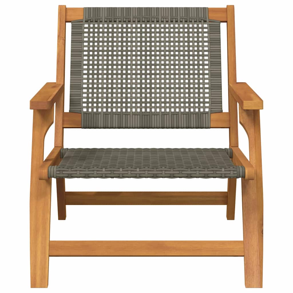 vidaXL Meble ogrodowe 2 pcs Szary 67 x 78 x 73 cm Lite Drewno Akacji