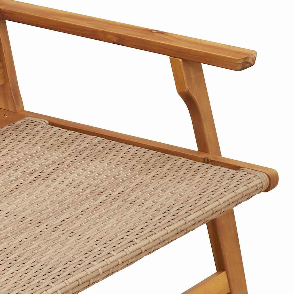 vidaXL Meble ogrodowe 2 pcs Beżowy 67 x 78 x 73 cm Lite Drewno Akacji