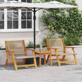 vidaXL Meble ogrodowe 2 pcs Beżowy 67 x 78 x 73 cm Lite Drewno Akacji
