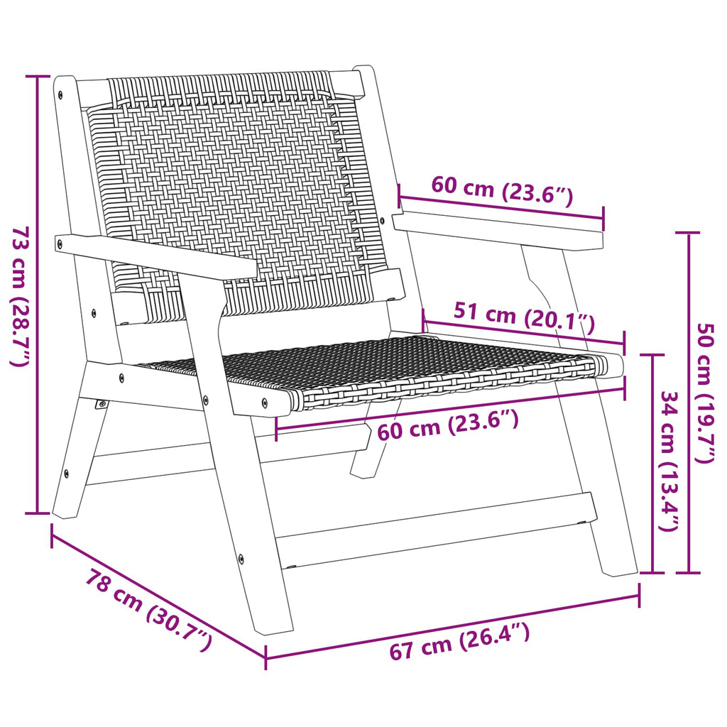 vidaXL Meble ogrodowe 2 pcs Beżowy 67 x 78 x 73 cm Lite Drewno Akacji