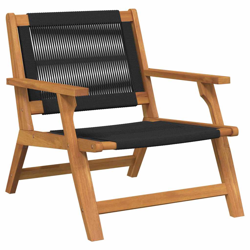 vidaXL Meble ogrodowe 2 pcs Czarny 67 x 76 x 73 cm Lite Drewno Akacji
