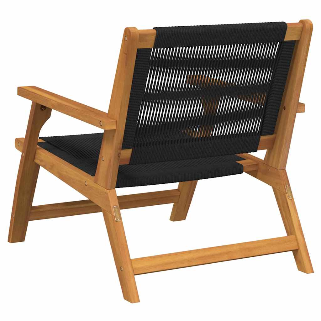 vidaXL Meble ogrodowe 2 pcs Czarny 67 x 76 x 73 cm Lite Drewno Akacji