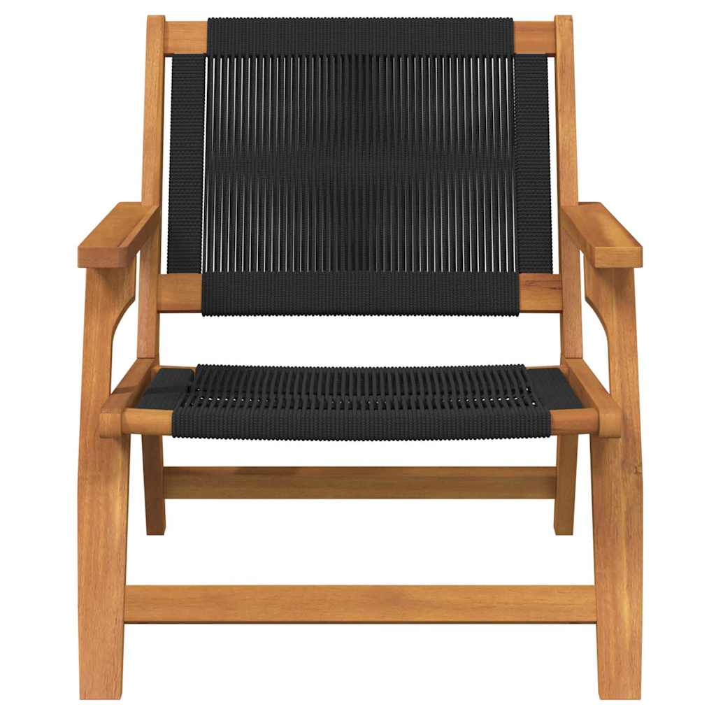 vidaXL Meble ogrodowe 2 pcs Czarny 67 x 76 x 73 cm Lite Drewno Akacji