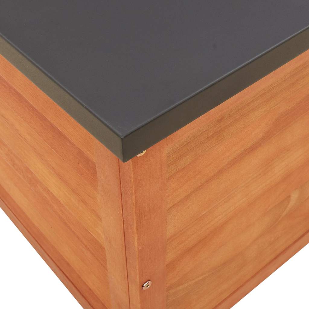 vidaXL Skrzynia ogrodowa, 90x48x55 cm, lite drewno eukaliptusowe