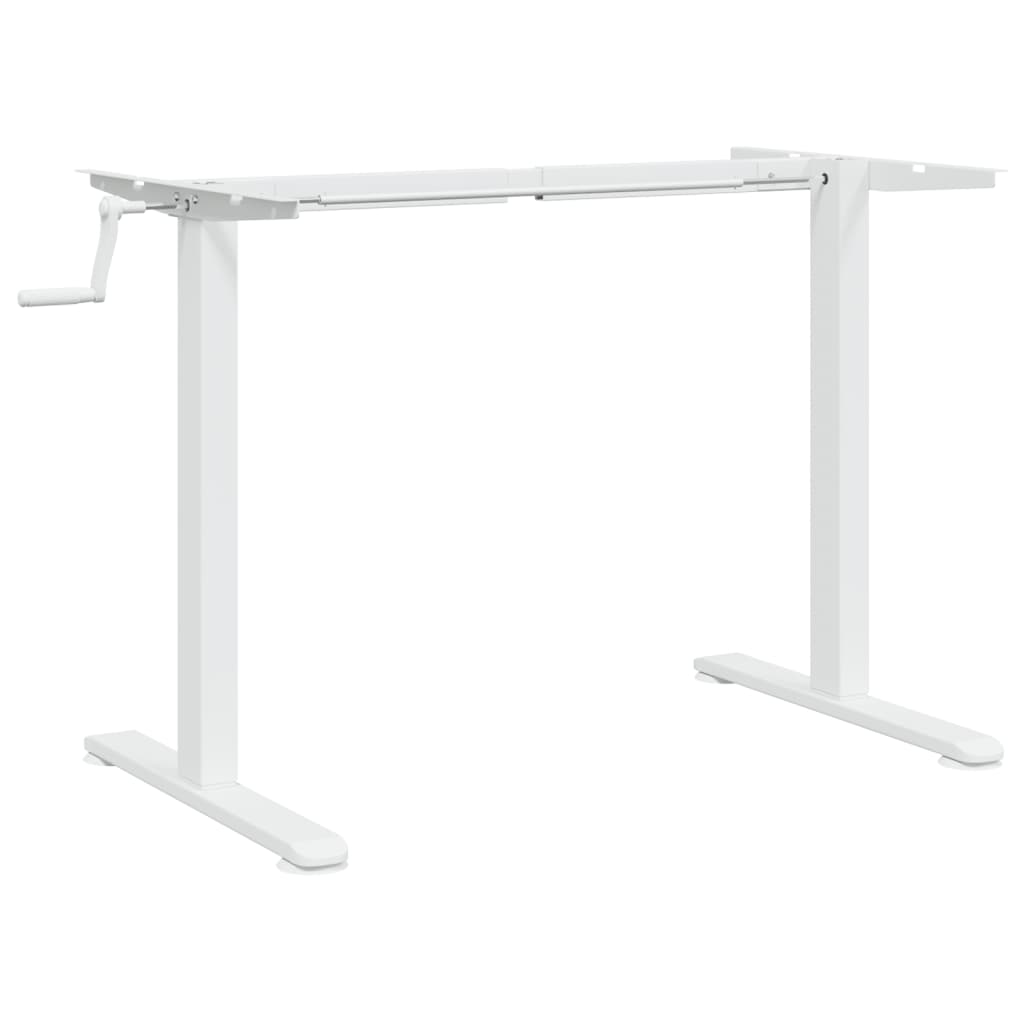 vidaXL Rama biurka do pracy na stojąco, biała, (94-135)x60x(70-114) cm