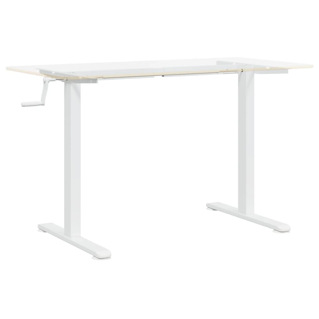 vidaXL Rama biurka do pracy na stojąco, biała, (94-135)x60x(70-114) cm