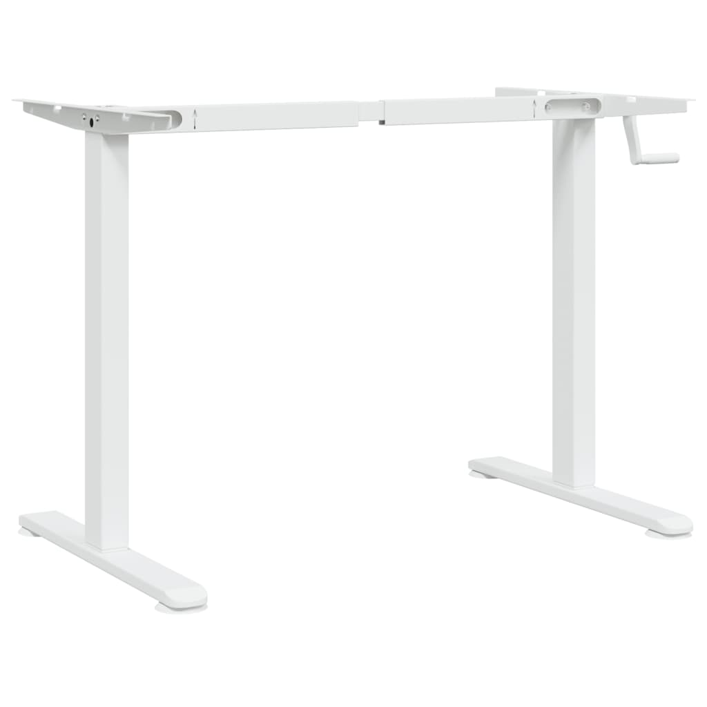 vidaXL Rama biurka do pracy na stojąco, biała, (94-135)x60x(70-114) cm