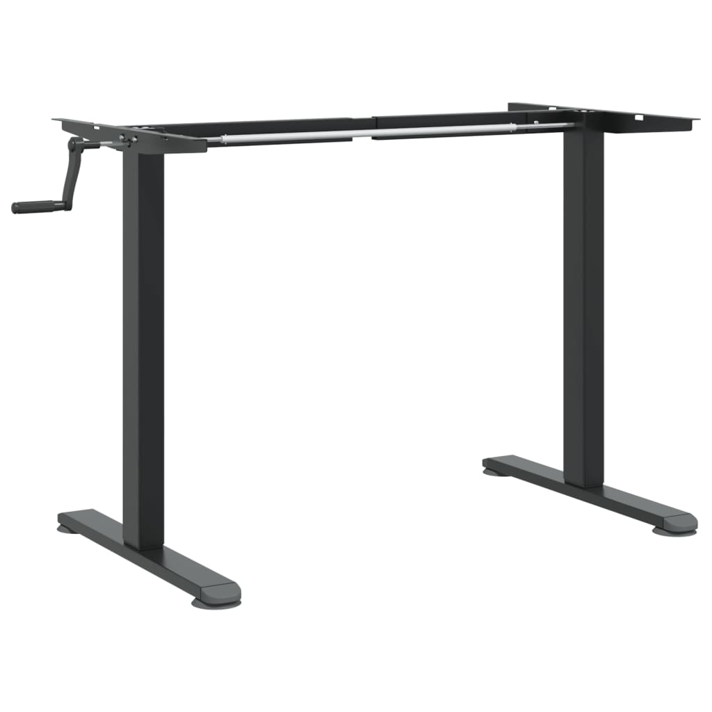 vidaXL Rama biurka do pracy na stojąco, czarna, (94-135)x60x(70-114)cm