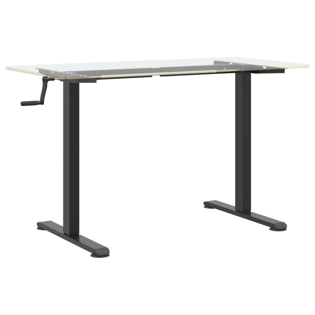 vidaXL Rama biurka do pracy na stojąco, czarna, (94-135)x60x(70-114)cm