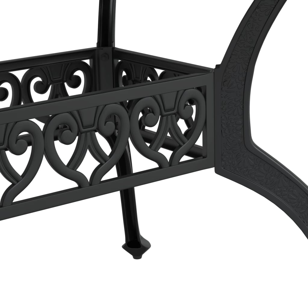 vidaXL Stół ogrodowy, czarny, 150x90x72 cm, odlewane aluminium