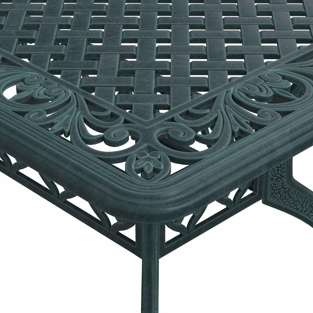 vidaXL Stół ogrodowy, zielony, 150x90x72 cm, odlewane aluminium