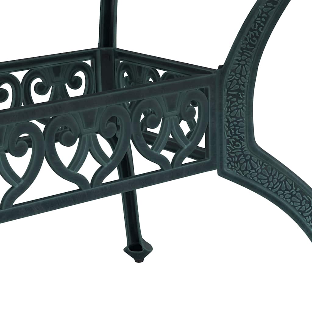 vidaXL Stół ogrodowy, zielony, 150x90x72 cm, odlewane aluminium