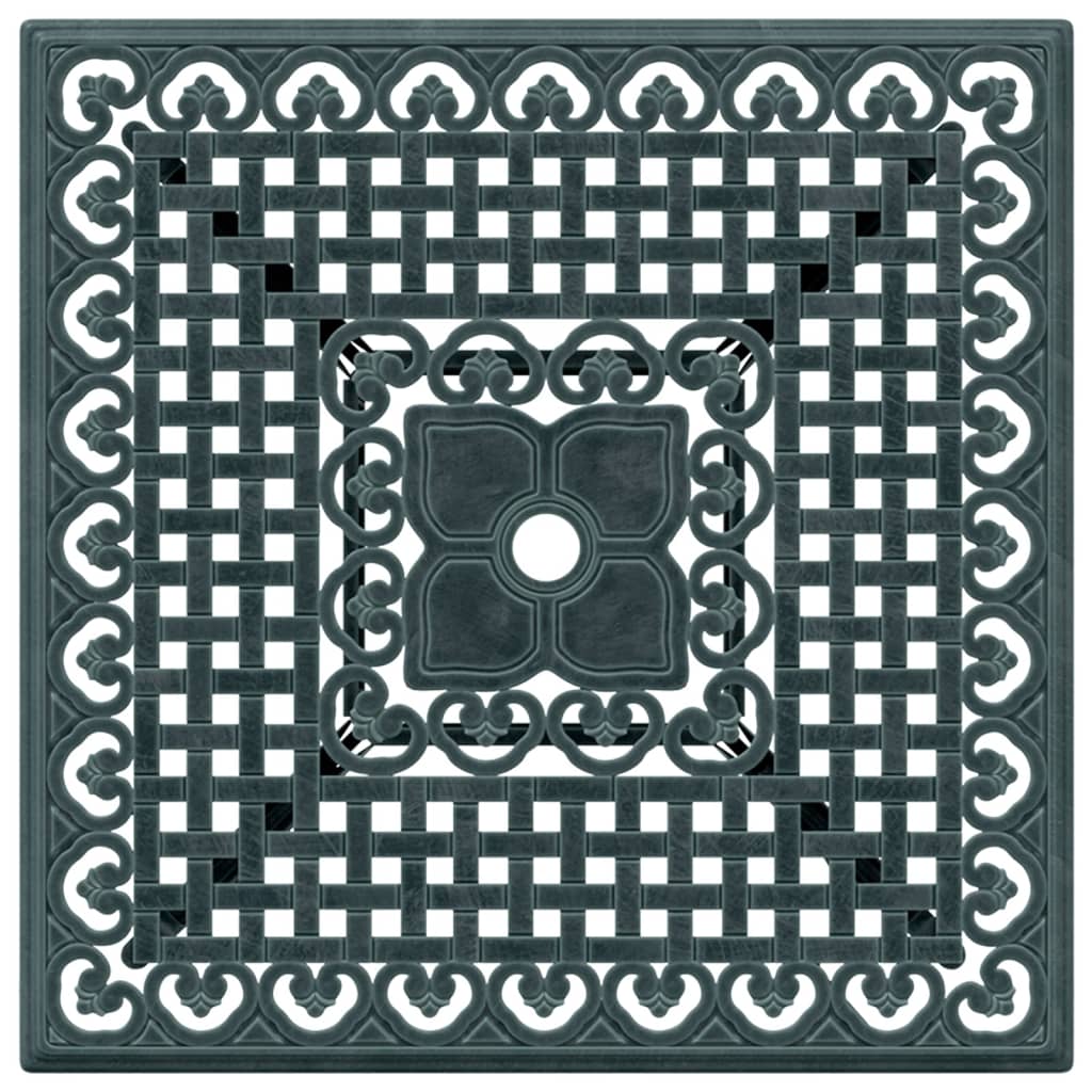 vidaXL Stolik ogrodowy, zielony, 80x80x75 cm, odlewane aluminium