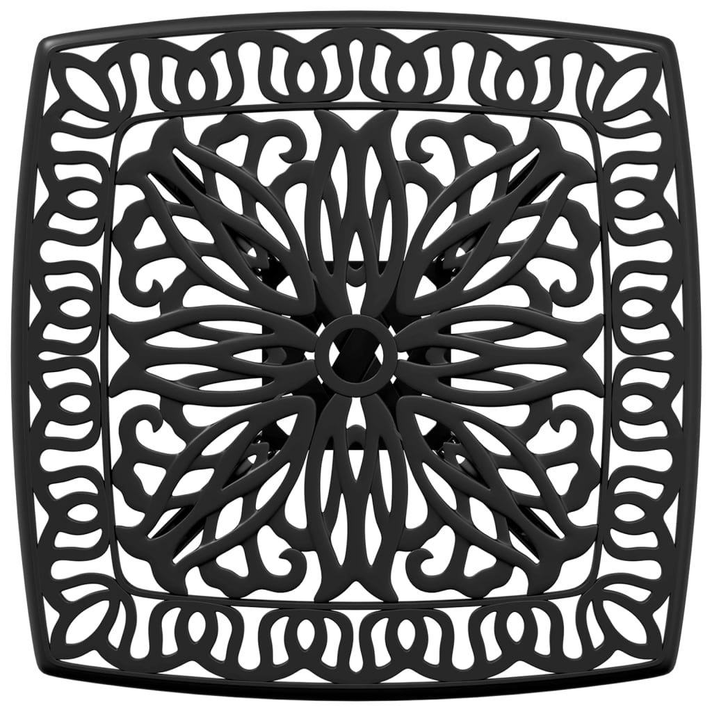 vidaXL Stolik ogrodowy, czarny, 53x53x53 cm, odlewane aluminium
