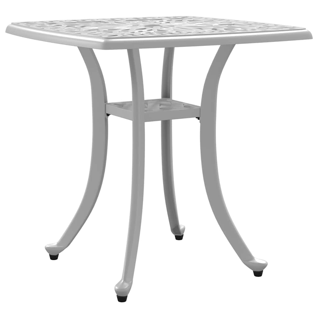vidaXL Stolik ogrodowy, biały, 53x53x53 cm, odlewane aluminium