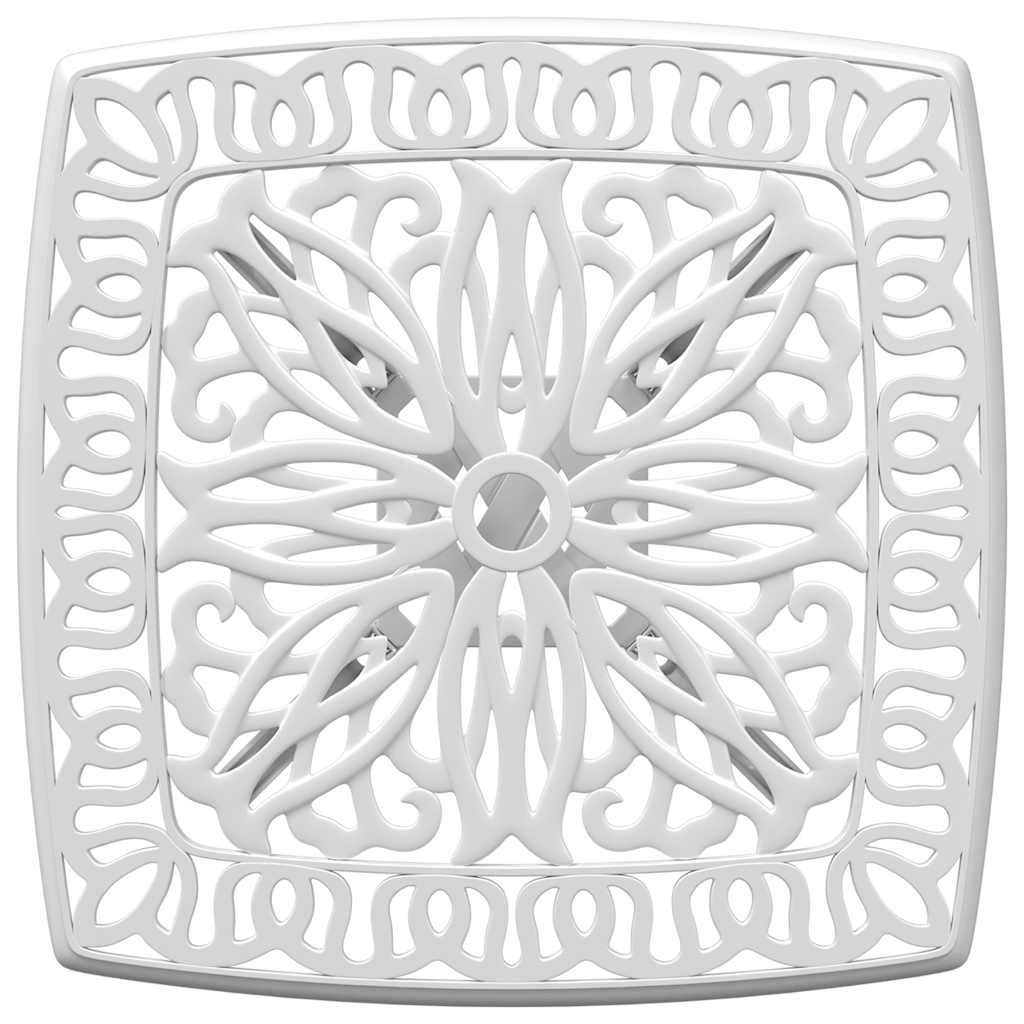 vidaXL Stolik ogrodowy, biały, 53x53x53 cm, odlewane aluminium