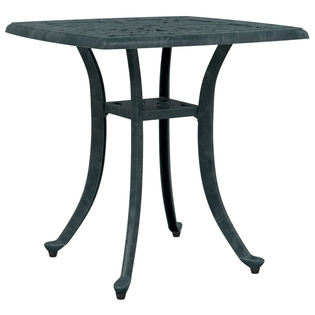 vidaXL Stolik ogrodowy, zielony, 53x53x53 cm, odlewane aluminium