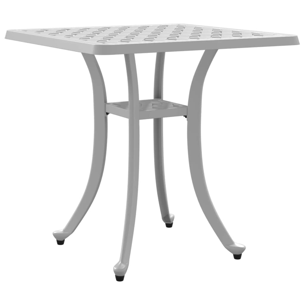 vidaXL Stolik ogrodowy, biały, 53x53x53 cm, odlewane aluminium