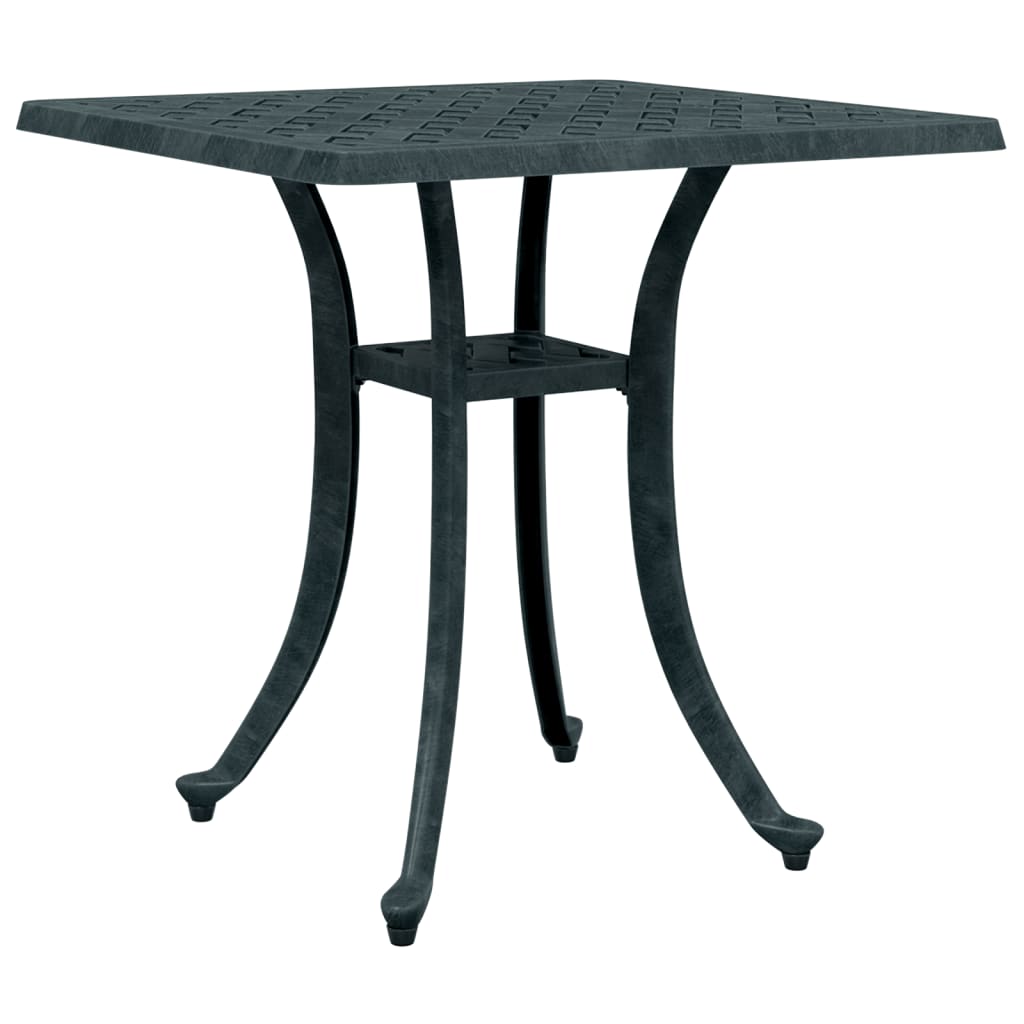 vidaXL Stolik ogrodowy, zielony, 53x53x53 cm, odlewane aluminium