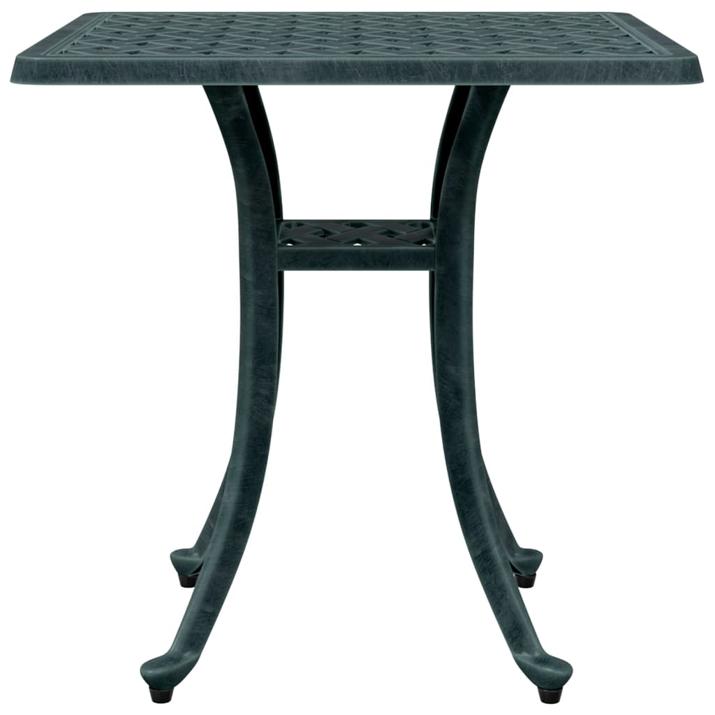vidaXL Stolik ogrodowy, zielony, 53x53x53 cm, odlewane aluminium