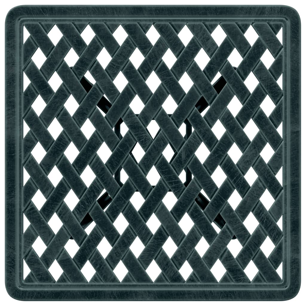 vidaXL Stolik ogrodowy, zielony, 53x53x53 cm, odlewane aluminium