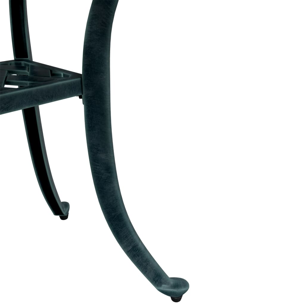 vidaXL Stolik ogrodowy, zielony, 53x53x53 cm, odlewane aluminium