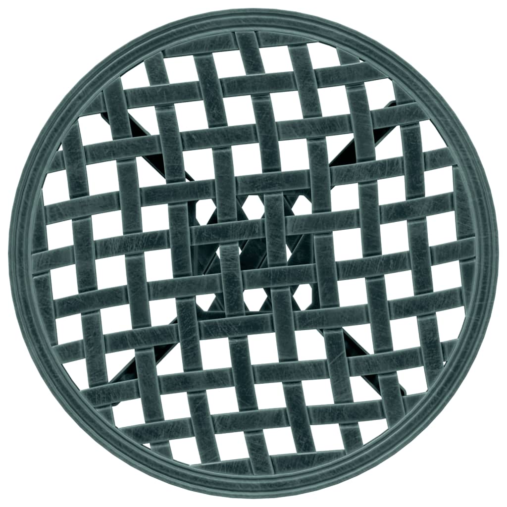vidaXL Stolik ogrodowy, zielony, Ø48x53 cm, odlewane aluminium