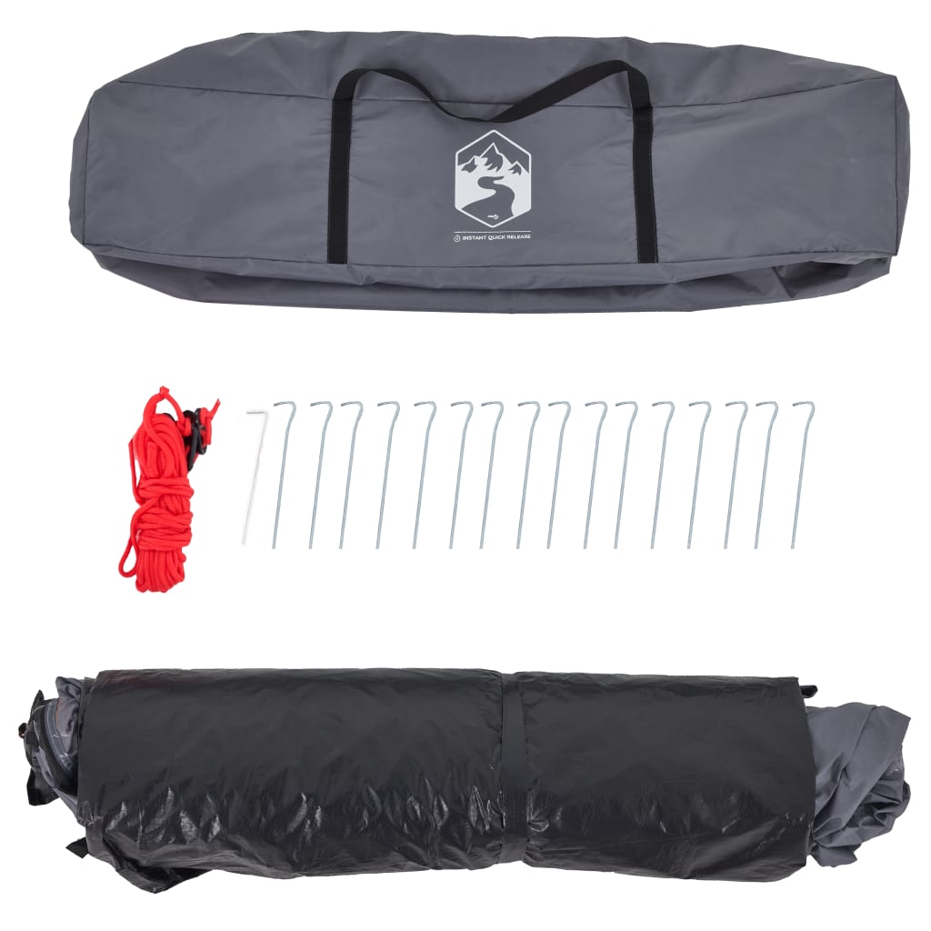 vidaXL Namiot 3-os., szaro-pomarańczowy, szybkie rozkładanie