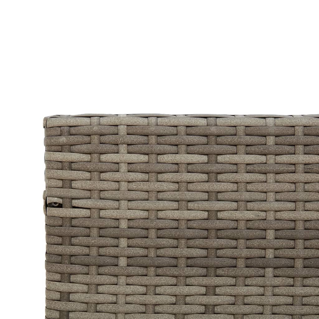 vidaXL Narożnik ogrodowy z poduszkami i stolikiem, rattan PE, szary