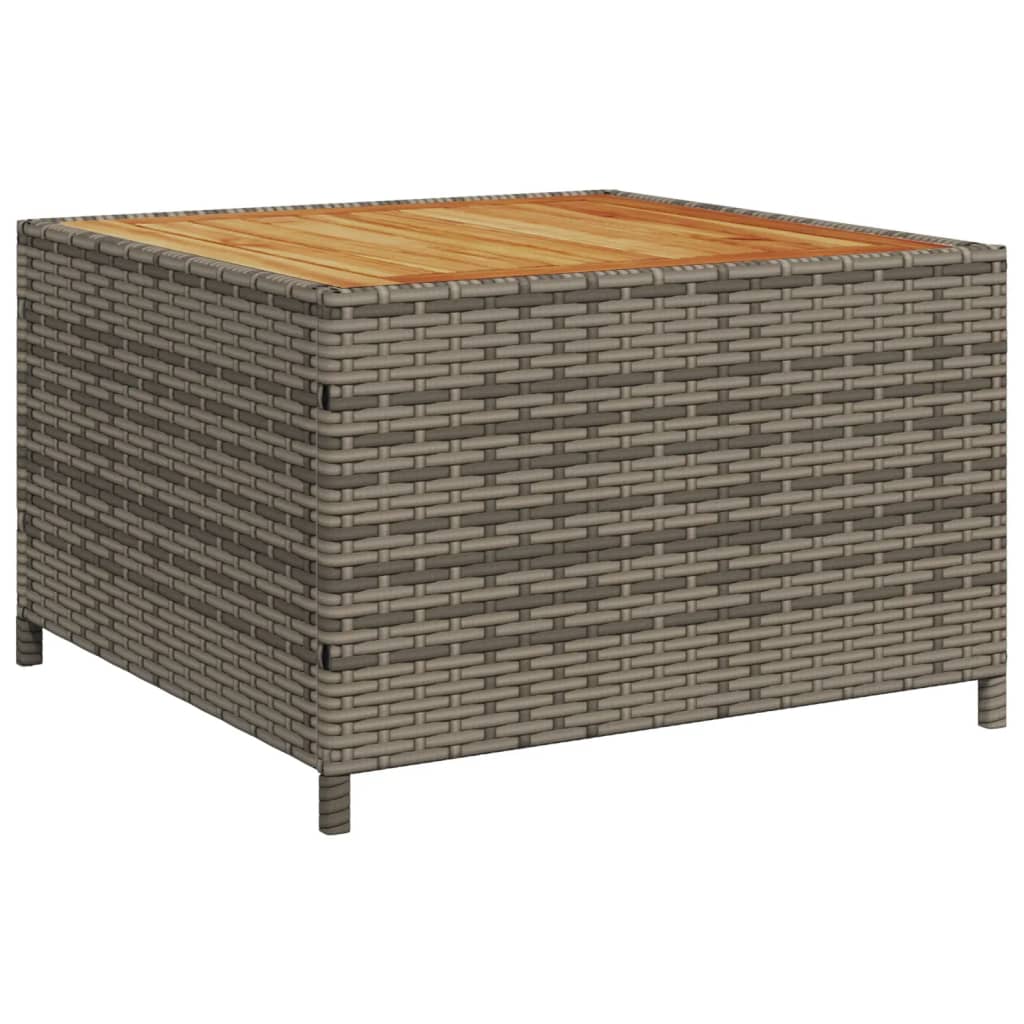 vidaXL Narożnik ogrodowy z poduszkami i stolikiem, rattan PE, szary