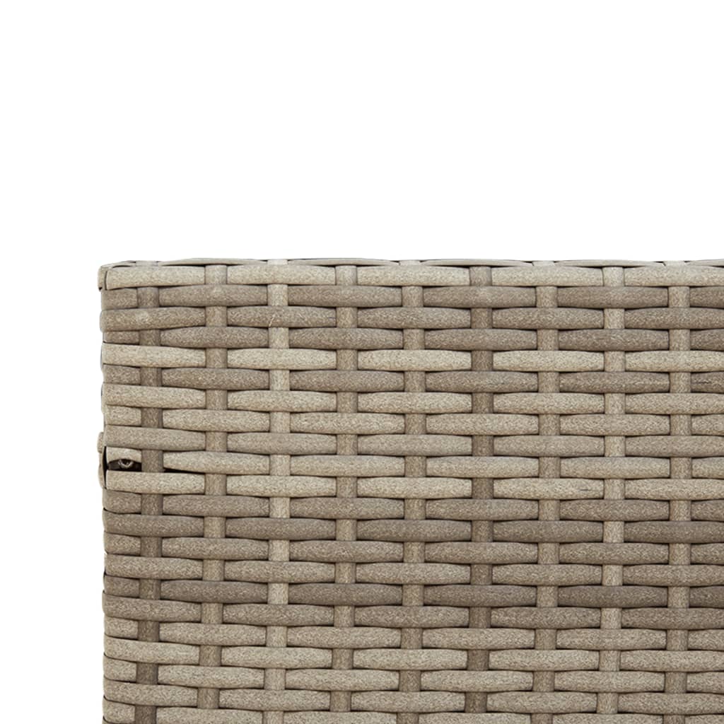 vidaXL Narożnik ogrodowy z poduszkami i stolikiem, rattan PE, szary