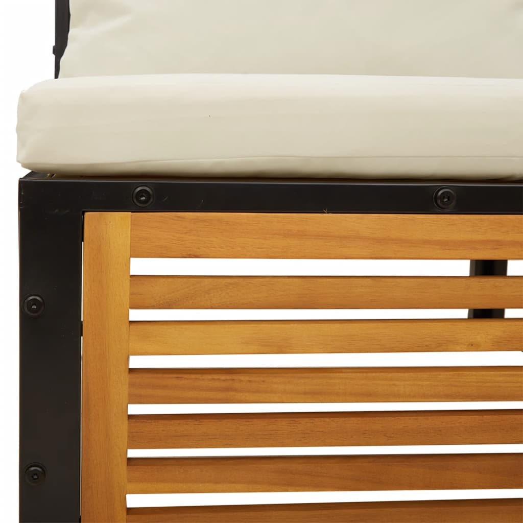 vidaXL Sofa ogrodowa z poduszkami, 2-osobowa, lite drewno akacjowe