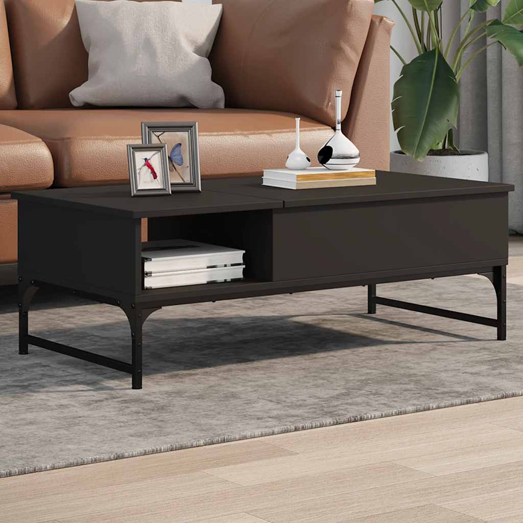 vidaXL Stolik kawowy, czarny, 100x50x35 cm, materiał drewnopochodny