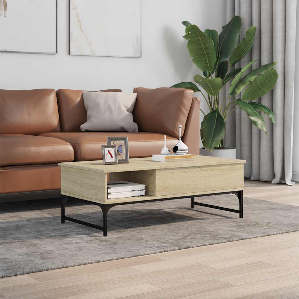 vidaXL Stolik kawowy, dąb sonoma, 100x50x35 cm